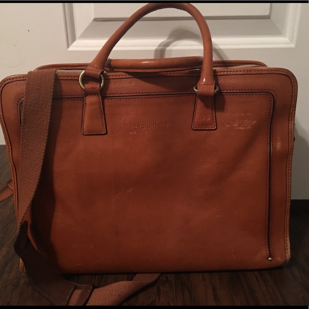 Women’s full grain leather briefcase.
